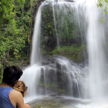 Local waterfall in Mae Wang