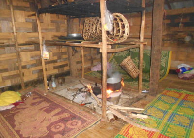 Traditional kitchen in Karen tribal house