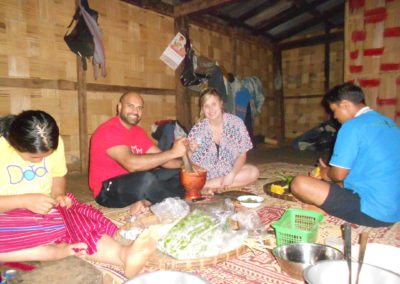 Cooking dinner in Karen house