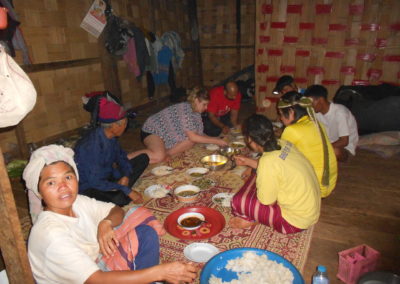 Eating dinner with Karen hosts