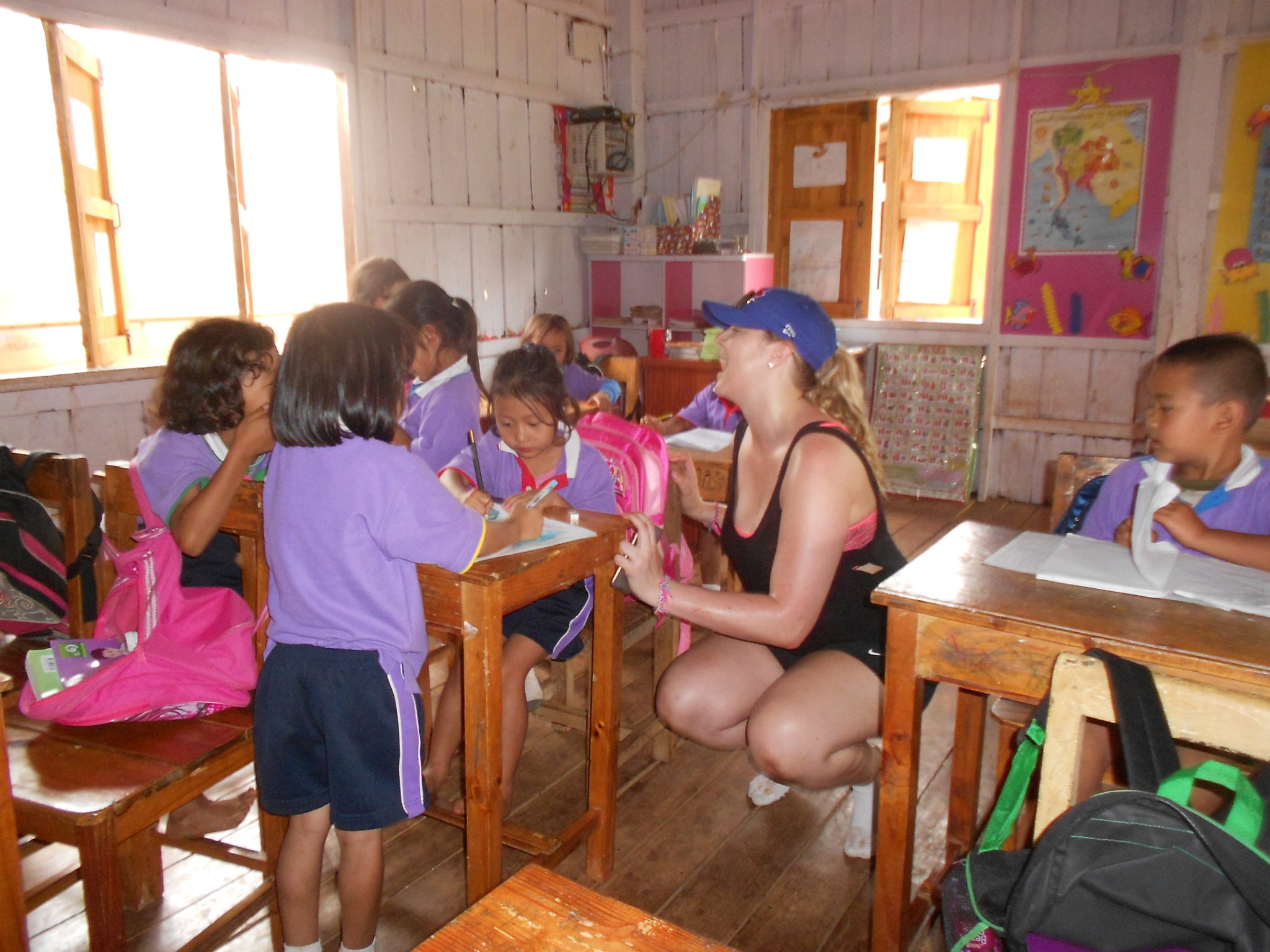 Visiting Karen tribe school
