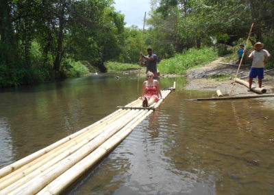 Bamboo rafting on Wang river