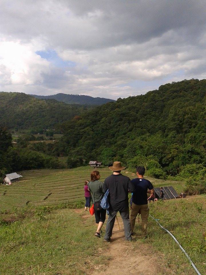 Trekking in the countryside