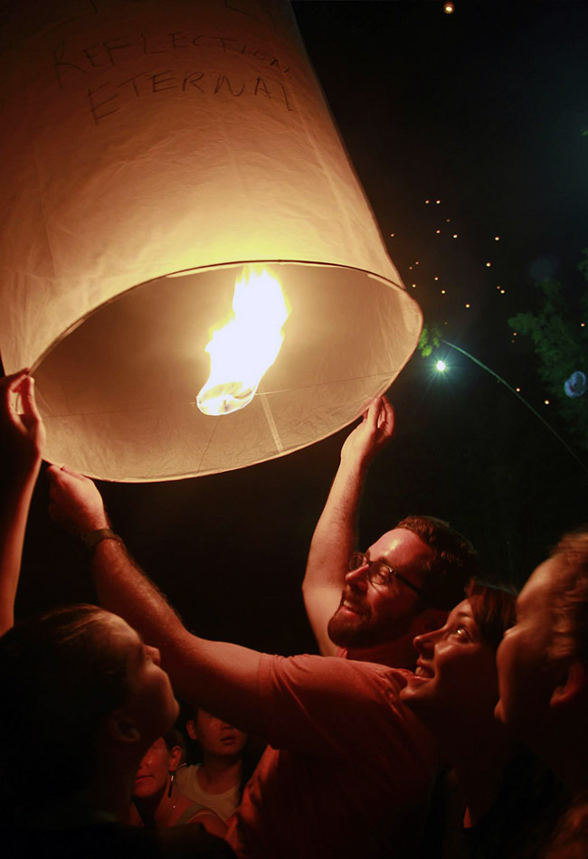 Safely releasing yee peng lanterns